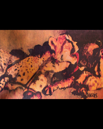 LEOPARDS - acrylique & vernis 